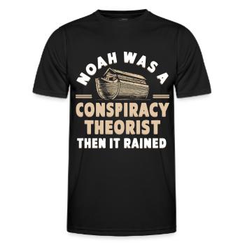 Conspiracy theorist conspiracy theory - Men's Functional T-Shirt - black - Front - AI Model Male 178 dark (178cm)