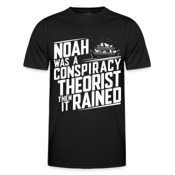 Conspiracy theorist conspiracy theory - Men's Functional T-Shirt - black - Front - AI Model Male 178 dark (178cm)