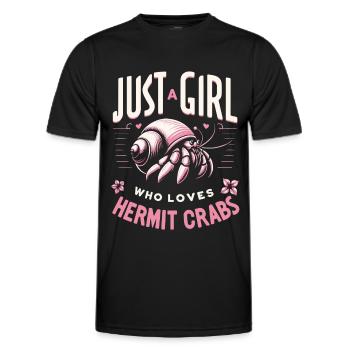 Crab Hermit Crab Crab - Men's Functional T-Shirt - black - Front - AI Model Male 178 dark (178cm)