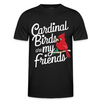 Cardinal Rouge Cardinal Oiseau Rouge Cardinal - T-shirt sport Homme - noir - Devant - AI Model Male 178 dark (178cm)