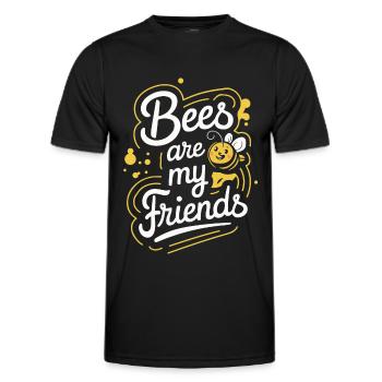 honey bee, beekeeper, bee, bee - Men's Functional T-Shirt - black - Front - AI Model Male 178 dark (178cm)