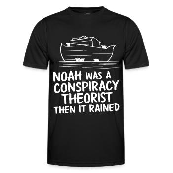 Conspiracy theorist conspiracy theory - Men's Functional T-Shirt - black - Front - AI Model Male 178 dark (178cm)