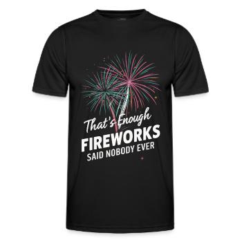 Pyrotechniker Feuerwerk Pyrotechnik - Männer Funktions-T-Shirt - Schwarz - Vorne - AI Model Male 178 dark (178cm)