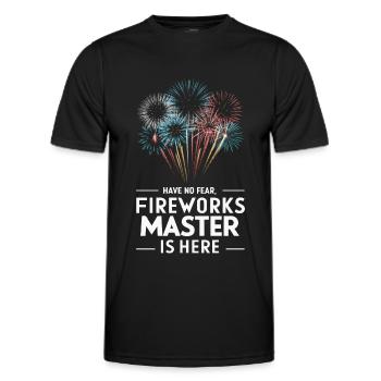 Pyrotechniker Feuerwerk Pyrotechnik - Männer Funktions-T-Shirt - Schwarz - Vorne - AI Model Male 178 dark (178cm)