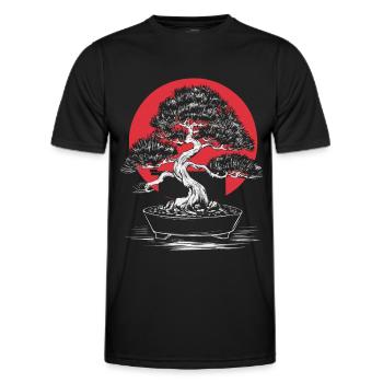 Bonsai Baum Japanisch Bonsai - Männer Funktions-T-Shirt - Schwarz - Vorne - AI Model Male 178 dark (178cm)