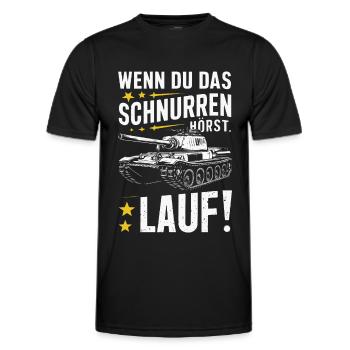 Tanks Main Battle Tanks Tank Tanks Tank Drivers - Men's Functional T-Shirt - black - Front - AI Model Male 178 dark (178cm)