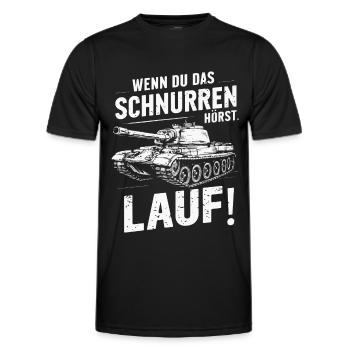 Tanks Main Battle Tanks Tank Tanks Tank Drivers - Men's Functional T-Shirt - black - Front - AI Model Male 178 dark (178cm)