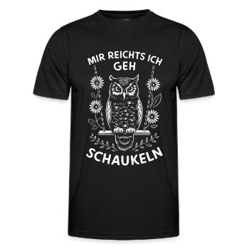 Night Owl, Owl, Owl, Bird - Men's Functional T-Shirt - black - Front - AI Model Male 178 dark (178cm)
