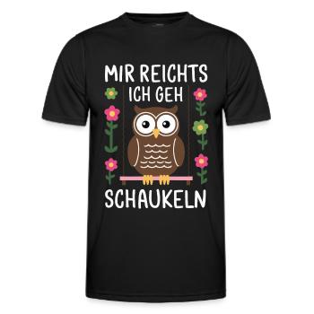 Night Owl, Owl, Owl, Bird - Men's Functional T-Shirt - black - Front - AI Model Male 178 dark (178cm)