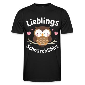 Night Owl, Owl, Owl, Bird - Men's Functional T-Shirt - black - Front - AI Model Male 178 dark (178cm)