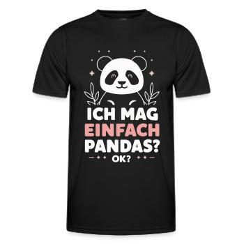 Panda Panda Ours Pandas - T-shirt sport Homme - noir - Devant - AI Model Male 178 dark (178cm)