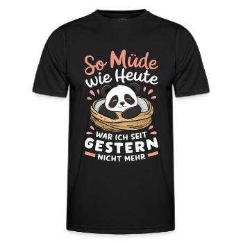 Panda Panda Ours Pandas - T-shirt sport Homme - noir - Devant - AI Model Male 178 dark (178cm)