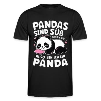 Panda Panda Ours Pandas - T-shirt sport Homme - noir - Devant - AI Model Male 178 dark (178cm)
