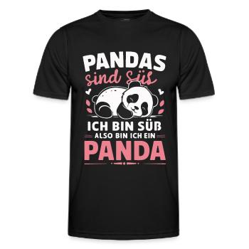 Panda Panda Ours Pandas - T-shirt sport Homme - noir - Devant - AI Model Male 178 dark (178cm)
