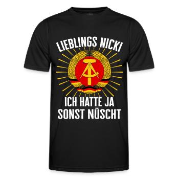 East Germany East East East GDR Home Eastern Bloc - Men's Functional T-Shirt - black - Front - AI Model Male 178 dark (178cm)