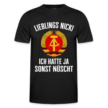 East Germany East East East GDR Home Eastern Bloc - Men's Functional T-Shirt - black - Front - AI Model Male 178 dark (178cm)