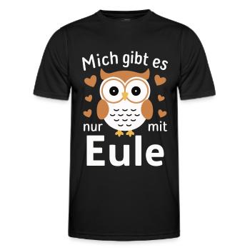 Night Owl, Owl, Owl, Bird - Men's Functional T-Shirt - black - Front - AI Model Male 178 dark (178cm)