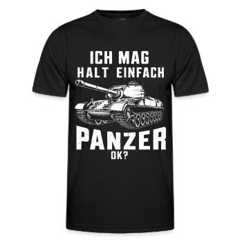 Tanks Main Battle Tanks Tank Tanks Tank Drivers - Men's Functional T-Shirt - black - Front - AI Model Male 178 dark (178cm)
