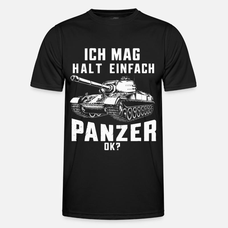 Panzer Kampfpanzer Panzerkampfwagen Panzerfahrer - Männer Funktions-T-Shirt - Schwarz