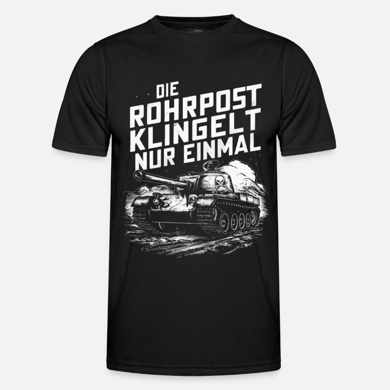 Panzer Kampfpanzer Panzerkampfwagen Panzerfahrer - Männer Funktions-T-Shirt - Schwarz