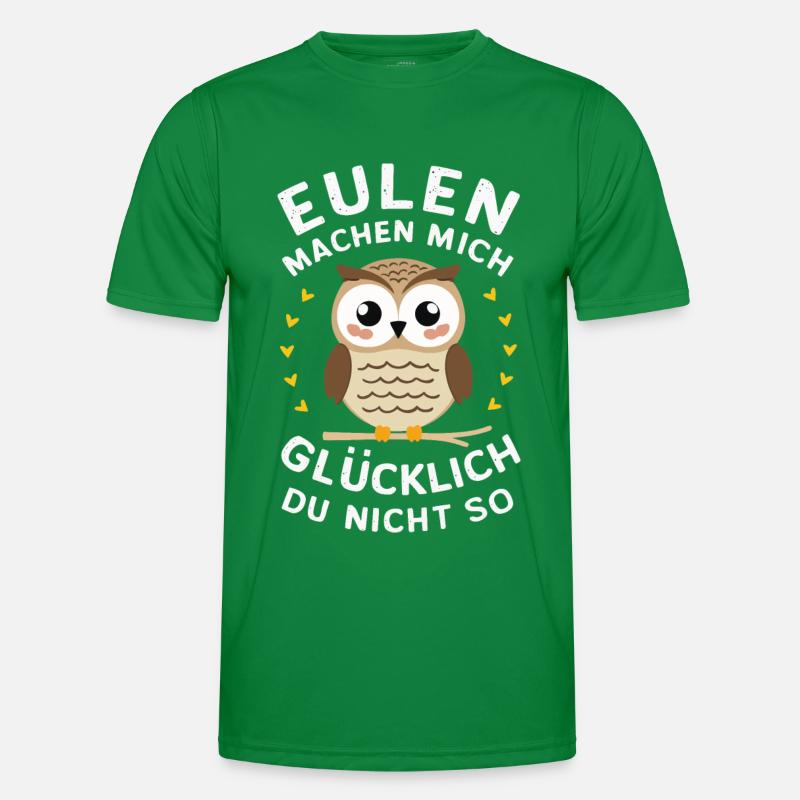 Nachteule Eule Eulen Vogel Männer Funktions-T-Shirt