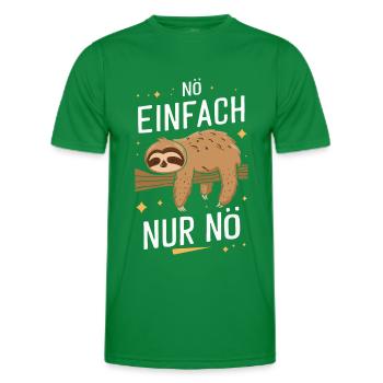 Faultier Faultiere Tier Schlafen Faul - Männer Funktions-T-Shirt - Kelly Green - Vorne - AI Model Male 178 dark (178cm)