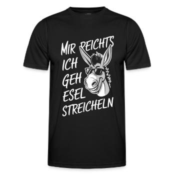 Esel Eselchen Maultier Muli - Männer Funktions-T-Shirt - Schwarz - Vorne - AI Model Male 178 dark (178cm)