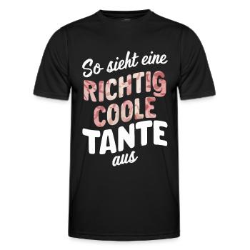Aunt Aunts Family Godmother - Men's Functional T-Shirt - black - Front - AI Model Male 178 dark (178cm)