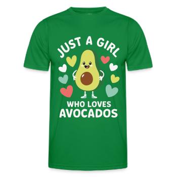 Avocado Food Guacamole Vegan - Men's Functional T-Shirt - kelly green - Front - AI Model Male 178 dark (178cm)