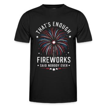 Pyrotechnics Fireworks Pyrotechnics - Men's Functional T-Shirt - black - Front - AI Model Male 178 dark (178cm)