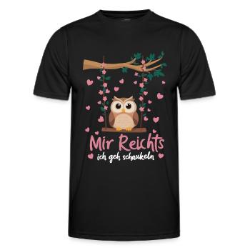 oiseau de nuit hibou hibou oiseau - T-shirt sport Homme - noir - Devant - AI Model Male 178 dark (178cm)