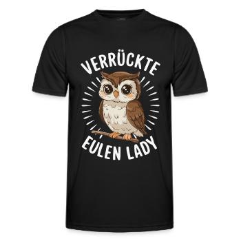 oiseau de nuit hibou hibou oiseau - T-shirt sport Homme - noir - Devant - AI Model Male 178 dark (178cm)