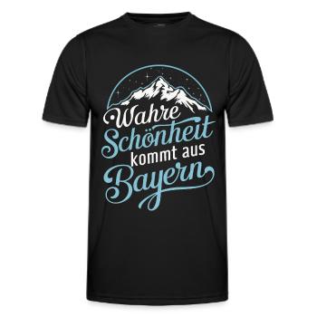 Free State of Bavaria Bavarian - Men's Functional T-Shirt - black - Front - AI Model Male 178 dark (178cm)