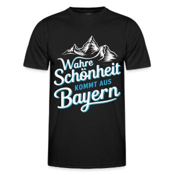État libre de Bavière Bavarois - T-shirt sport Homme - noir - Devant - AI Model Male 178 dark (178cm)
