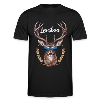 État libre de Bavière Bavarois - T-shirt sport Homme - noir - Devant - AI Model Male 178 dark (178cm)