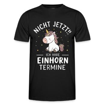 Unicorn Unicorns Mythical Creatures Mystical - Men's Functional T-Shirt - black - Front - AI Model Male 178 dark (178cm)