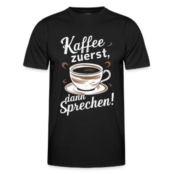 Coffee Coffee Coffee Drinkers Coffee Lovers - Men's Functional T-Shirt - black - Front - AI Model Male 178 dark (178cm)