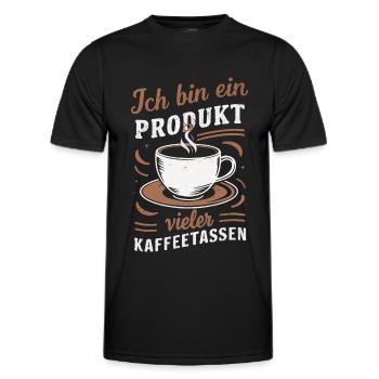 Coffee Coffee Coffee Drinkers Coffee Lovers - Men's Functional T-Shirt - black - Front - AI Model Male 178 dark (178cm)