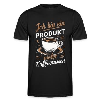 Coffee Coffee Coffee Drinkers Coffee Lovers - Men's Functional T-Shirt - black - Front - AI Model Male 178 dark (178cm)