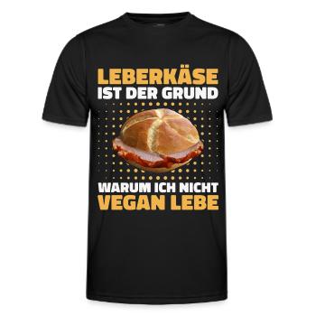 Leberkäs Bayern Leberkas Semmel Fleischkäse - T-shirt sport Homme - noir - Devant - AI Model Male 178 dark (178cm)