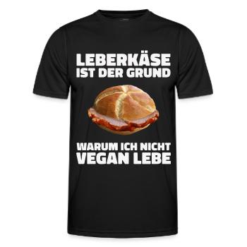 Leberkäs Bayern Leberkas Semmel Fleischkäse - T-shirt sport Homme - noir - Devant - AI Model Male 178 dark (178cm)