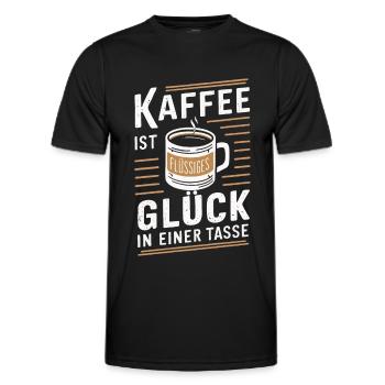 Coffee Coffee Coffee Drinkers Coffee Lovers - Men's Functional T-Shirt - black - Front - AI Model Male 178 dark (178cm)