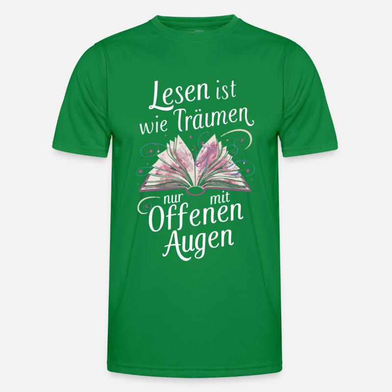 Buch Lesen Bücher Buch Nerd Bücherwurm Männer Funktions-T-Shirt
