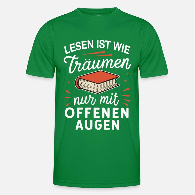 Buch Lesen Bücher Buch Nerd Bücherwurm Männer Funktions-T-Shirt