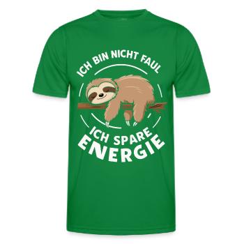 Faultier Faultiere Tier Schlafen Faul - Männer Funktions-T-Shirt - Kelly Green - Vorne - AI Model Male 178 dark (178cm)