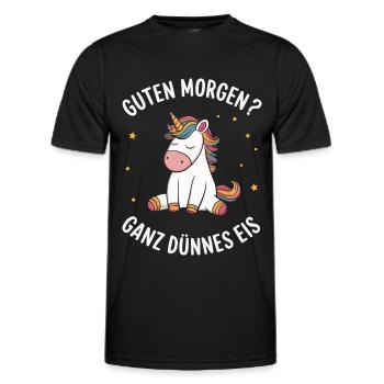 Unicorn Unicorns Mythical Creatures Mystical - Men's Functional T-Shirt - black - Front - AI Model Male 178 dark (178cm)