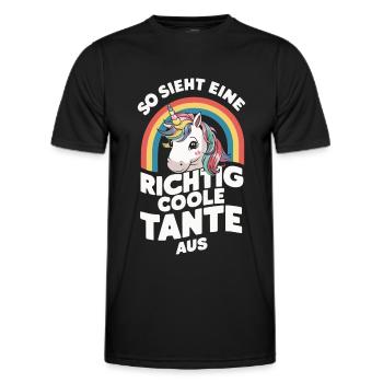 Aunt aunts family godmother - Men's Functional T-Shirt - black - Front - AI Model Male 178 dark (178cm)