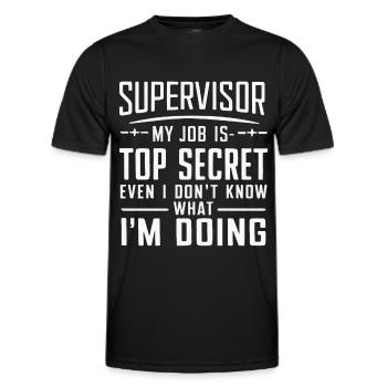 Supervisor Profession - Men's Functional T-Shirt - black - Front - AI Model Male 178 dark (178cm)
