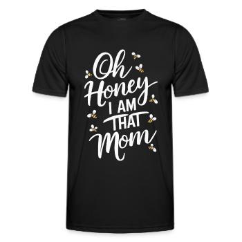 abeille abeille apicultrice abeille abeille - T-shirt sport Homme - noir - Devant - AI Model Male 178 dark (178cm)