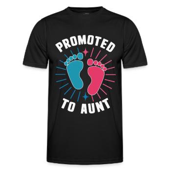 Aunt Family Aunts - Men's Functional T-Shirt - black - Front - AI Model Male 178 dark (178cm)